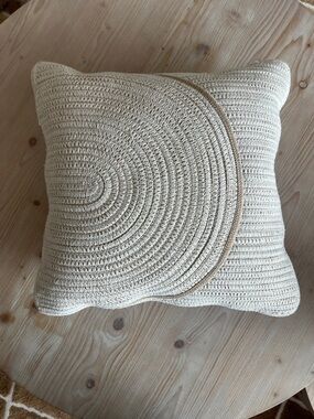 West Elm Natural indoor/outdoor Pillow with